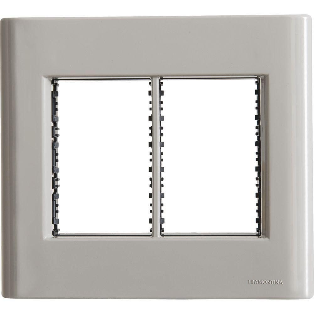 Placa 6 Postos 4x4 Tramontina Giz Fendi Soft Touch Com Suporte