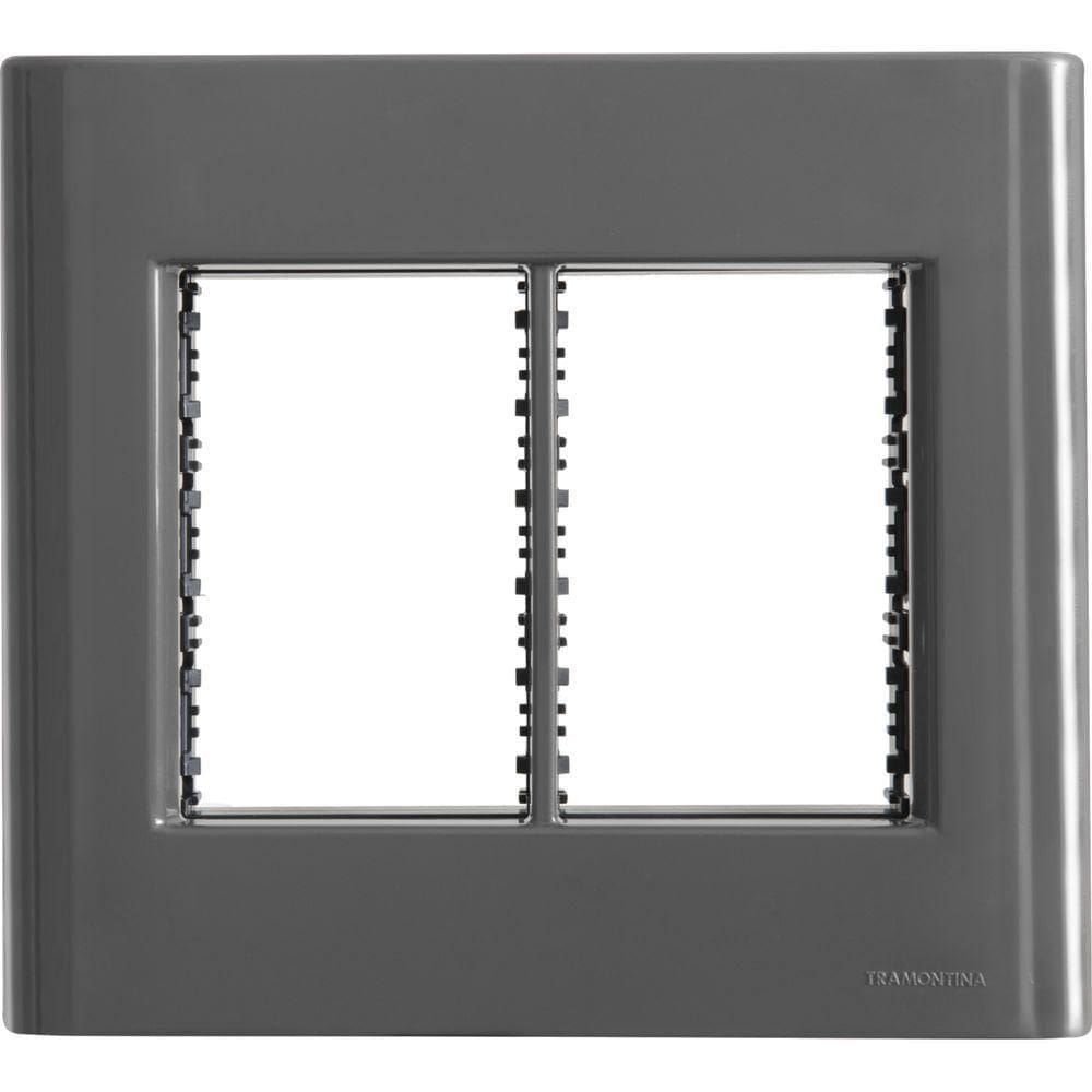 Placa 6 Postos 4x4 Tramontina Giz Titânio Com Suporte