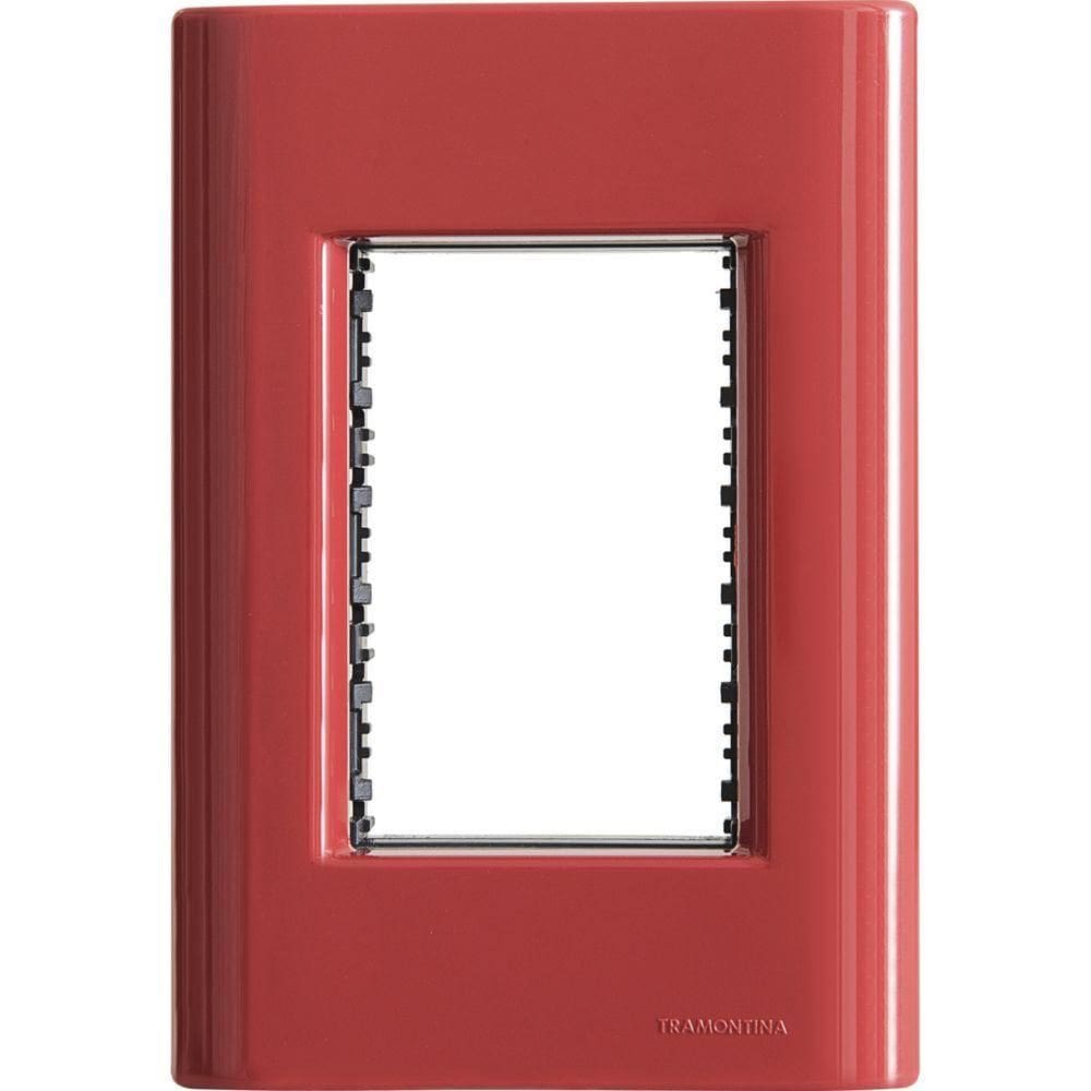 Placa 3 Postos 4x2 Tramontina Giz Napoli Com Suporte