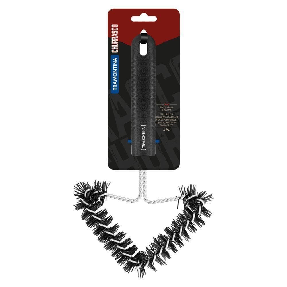 Escova Para Grelha Tramontina Churrasco Com Estrutura De Aço Inox