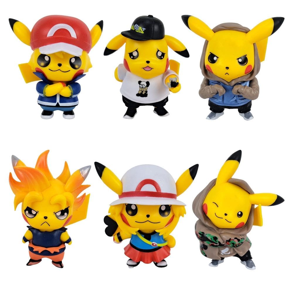 Kit Bonecos Action Figure Pikachu Pokémon Fantasiado