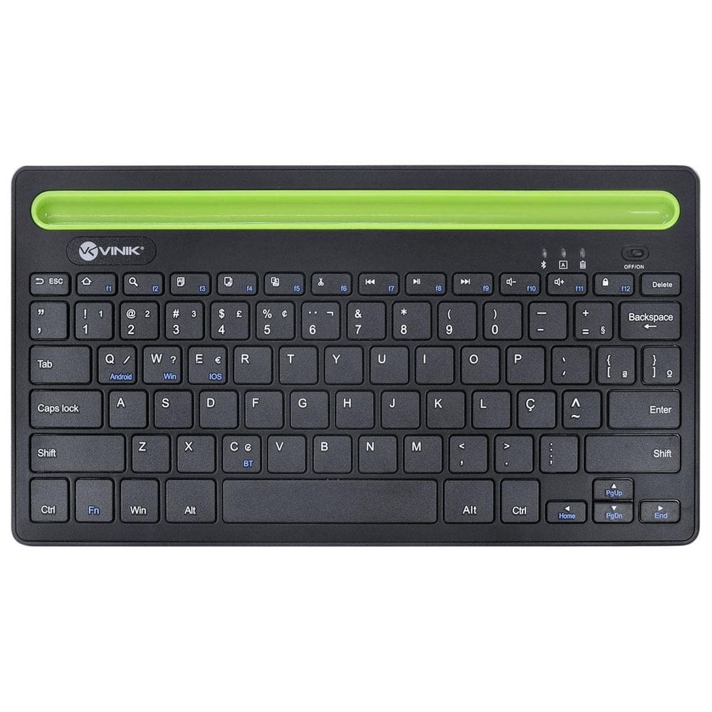 Teclado Bluetooth 3.0 ABNT com Suporte - Preto