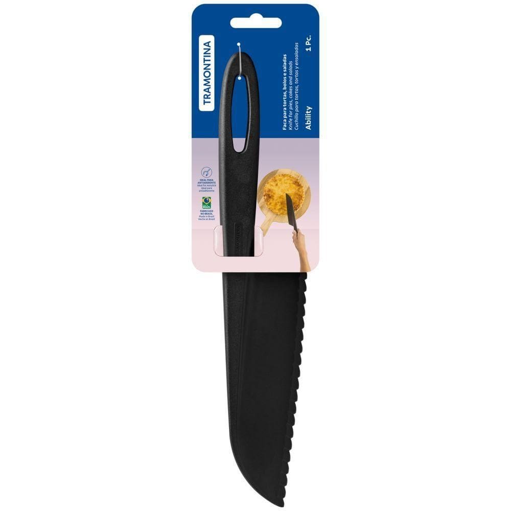 Faca Para Bolo E Torta Tramontina Ability Em Nylon Preto