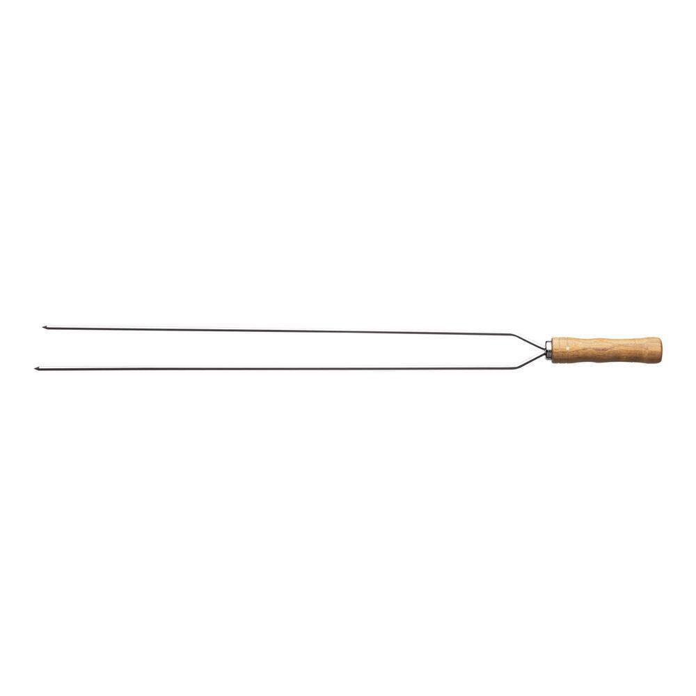 Espeto Duplo Para Churrasco Tramontina Com Lamina Em Aço Inox E Cabo De Madeira 95 Cm