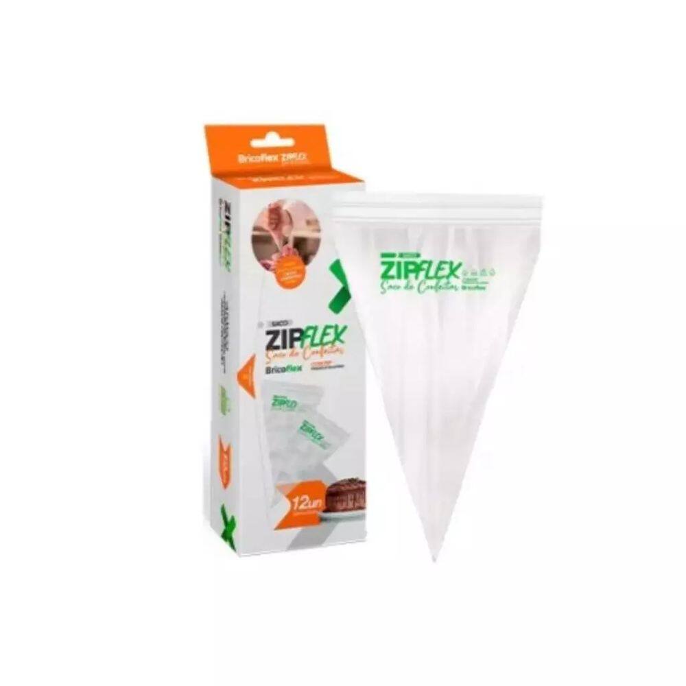 Saco de Confeitar Descartável 42cm com Fecho Hermético 36 Peças (Ideal para manter os ingredientes fresquinhos após o uso)