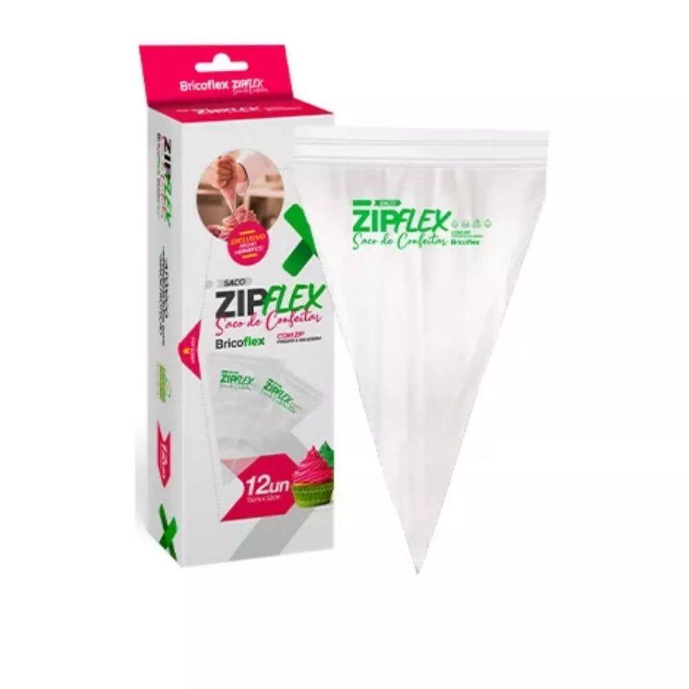 Saco de Confeitar Descartável 32cm com Fecho Hermético 24 Peças (Ideal para manter os ingredientes fresquinhos após o uso)