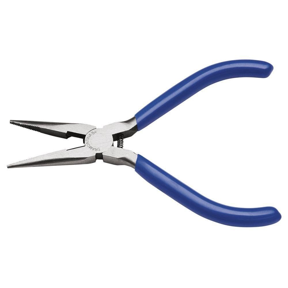 Alicate Meia Cana 5\" Tramontina Basic Em Aço Especial Com Empunhadura Em Pvc Azul