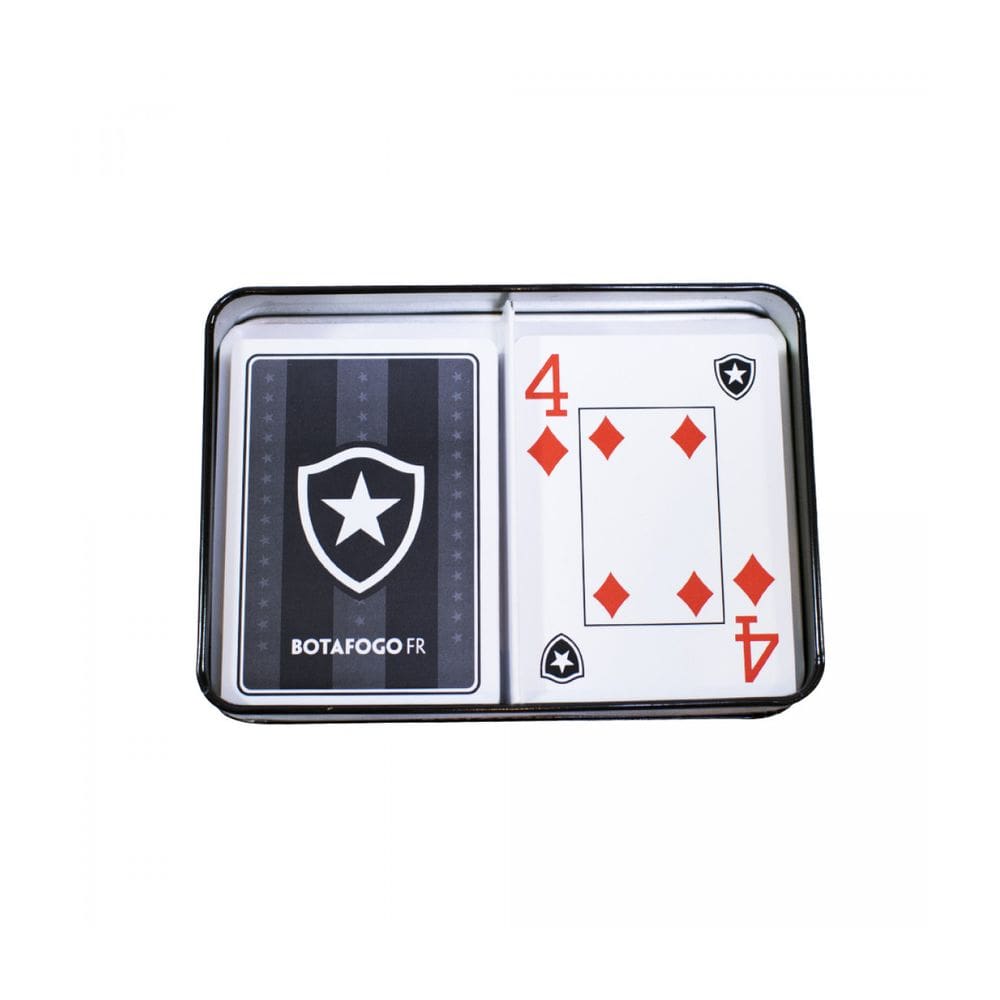 Jogo Com 2 Baralho Dentro Da Lata Botafogo