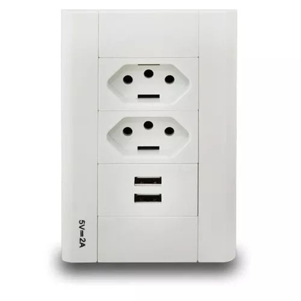 Tomada Carregador Usb Duo