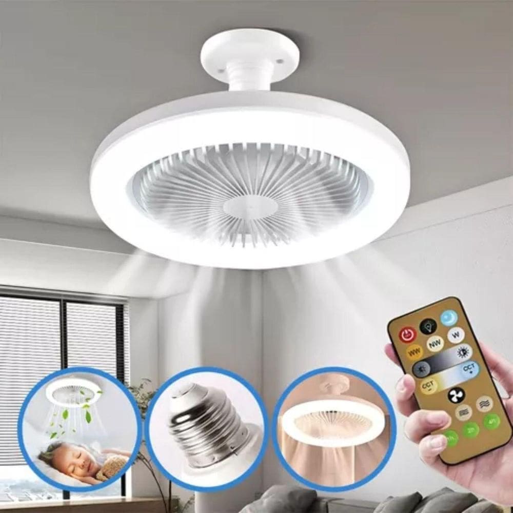 Ventilador De Teto Portátil Com Luz Led
