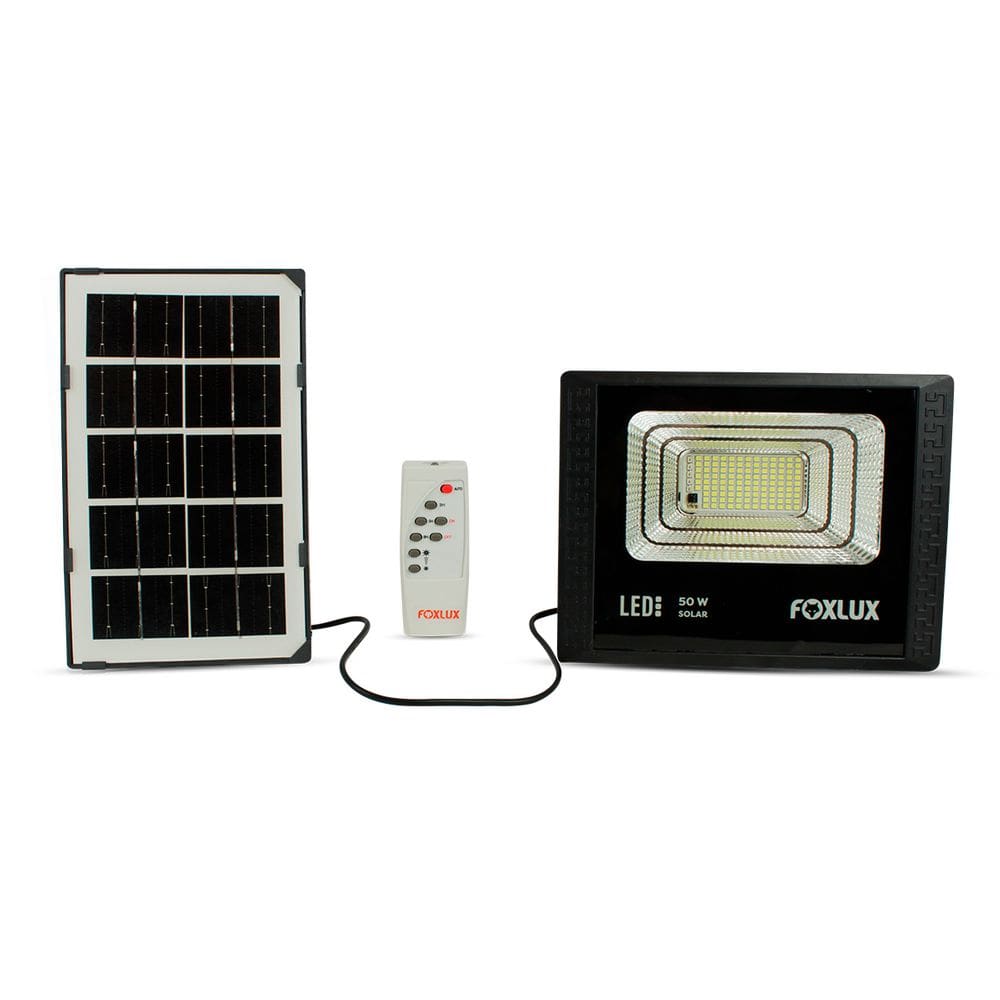 Refletor LED 50W 6500K IP65 Placa Solar Foxlux