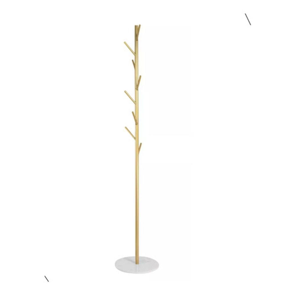 Cabideiro Mancebo Dourado 8 Hastes Base Mármore 170x32x32cm