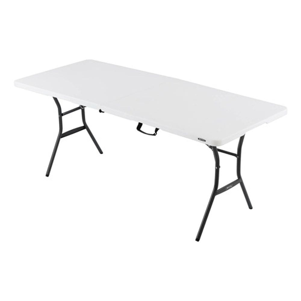 Mesa Dobrável Plástico Portátil 180cm Vira Maleta - Lifetime