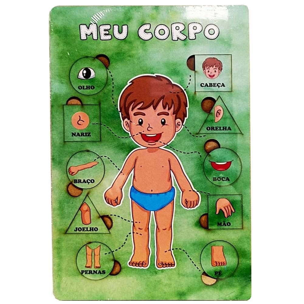 Quebra-Cabeça Encaixe Corpo Humano Menino Brinquedo Modelo 2