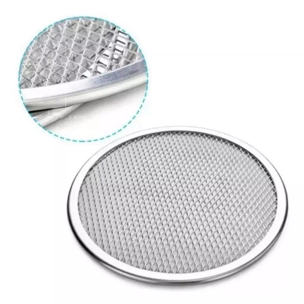 Tela para Assar Pizza 35cm Em Alumínio - Assa Mais Rápido (Padrão) kit com 5 telas