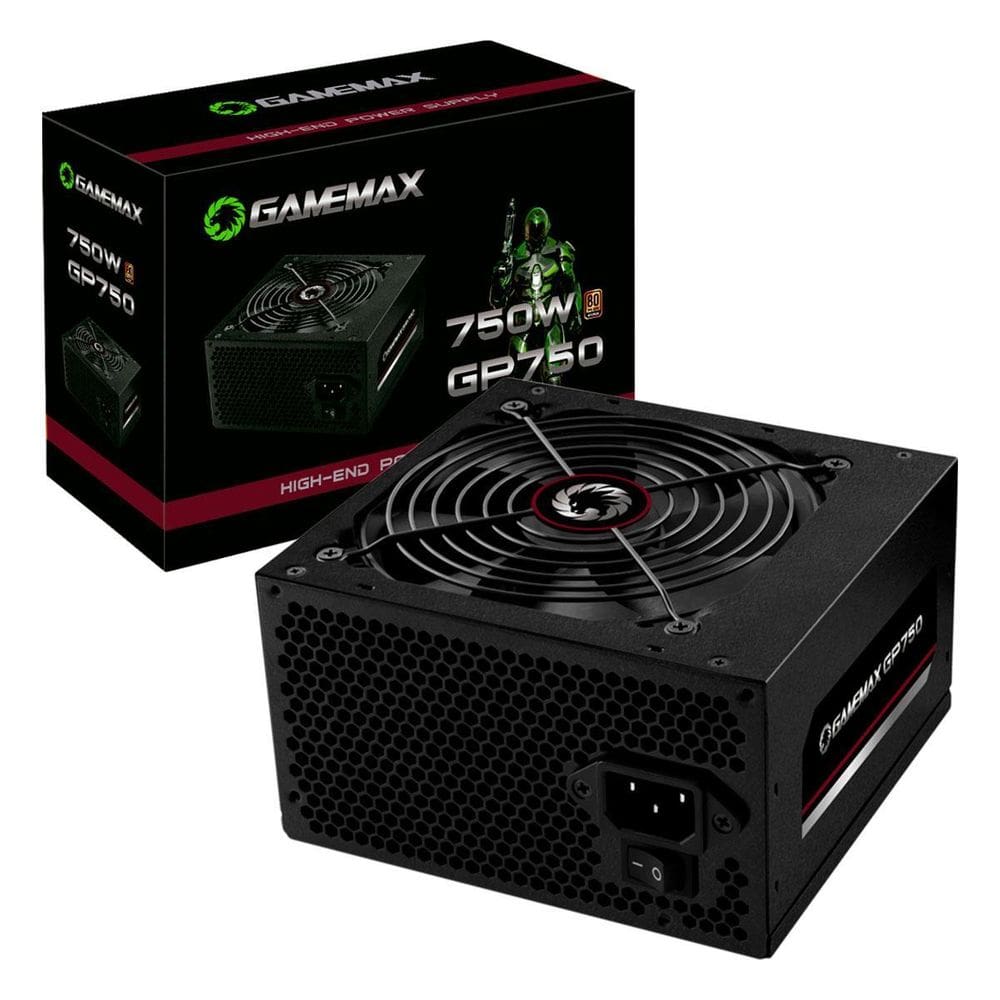 Fonte Gamer Gamemax Gp750, 750W, Pfc Ativo, Bronze, Preta