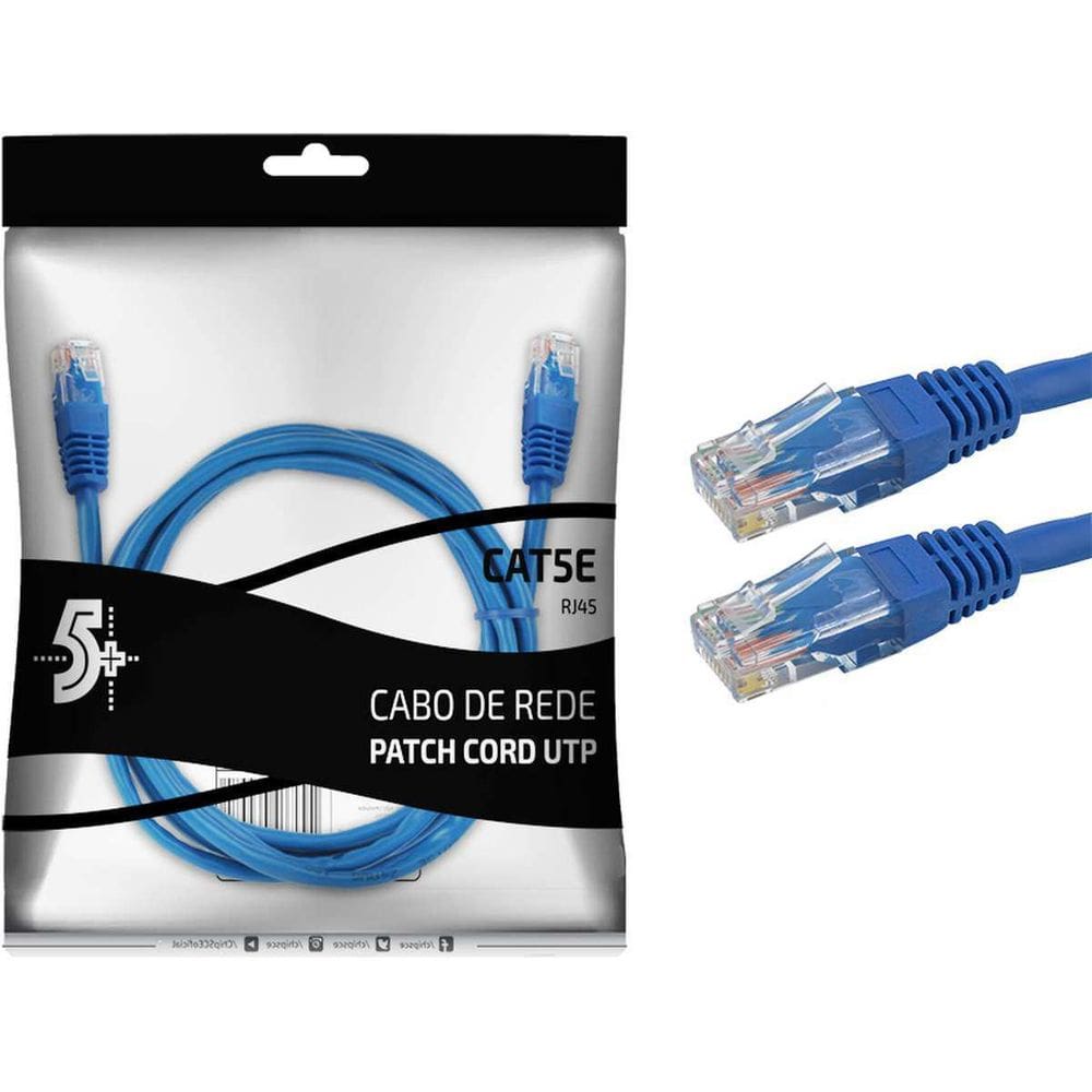 Cabo De Rede Patch Cord Cat5E Ftp 2M Azul