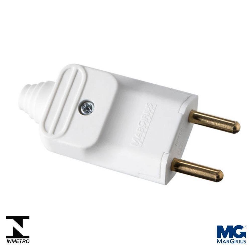 Plug 2P 180 Desmontável Branco 20A Prensa Cabos Margirius
