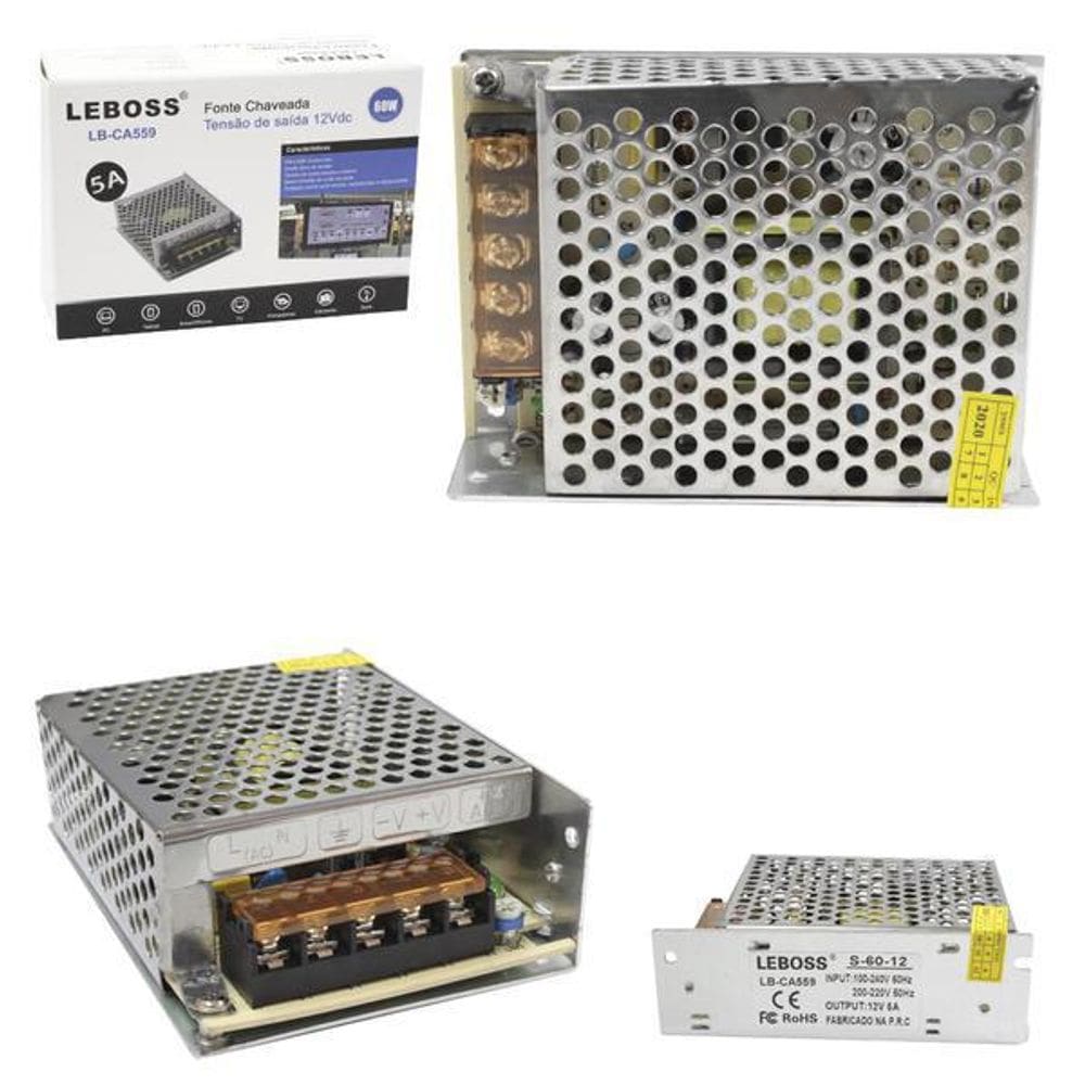 Fonte Chaveada 12V 5A Com Protecao Lb-Ca559