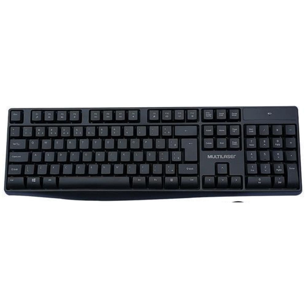 Teclado E Mouse Sem Fio 2.4Ghz Multimidia Usb Com Pilhas
