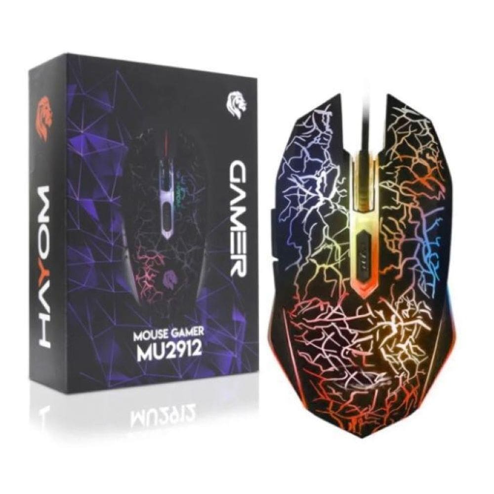 Mouse Gamer Usb Com Leds Rgb 2400Dpi 6 Botões Mu2912 Hayom