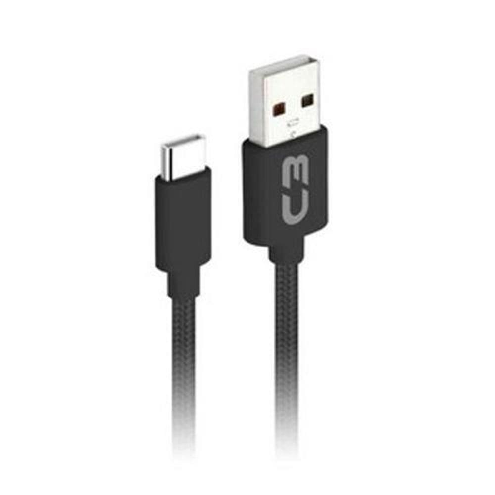 Cabo Tipo C Usb 2.0 Am 2M Preto Cb-C21Bkx C3 Plus