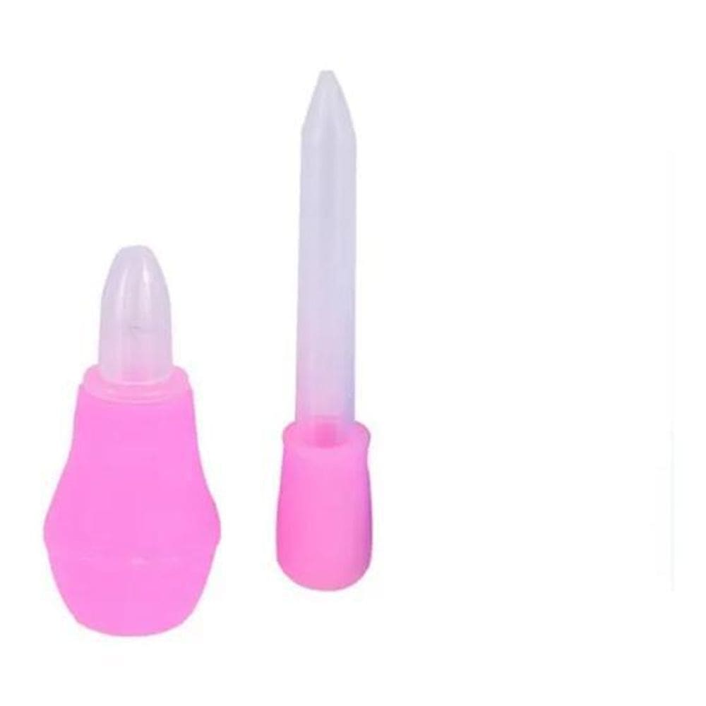 Aspirador Nasal Com Conta Gotas Para Bebe Rosa
