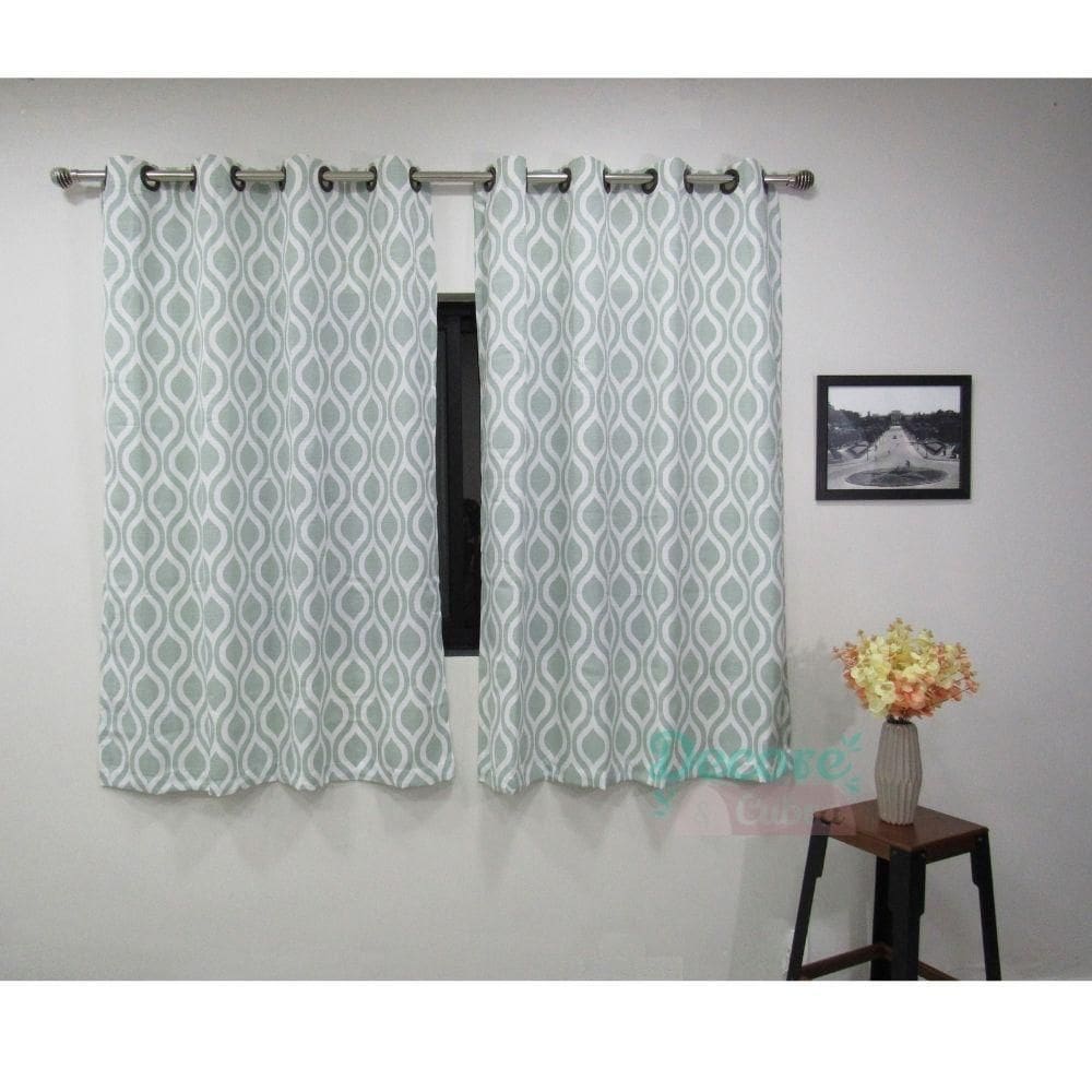 Cortina Veneza Estampada Ondas 2,60L X 1,70A Mts - Verde