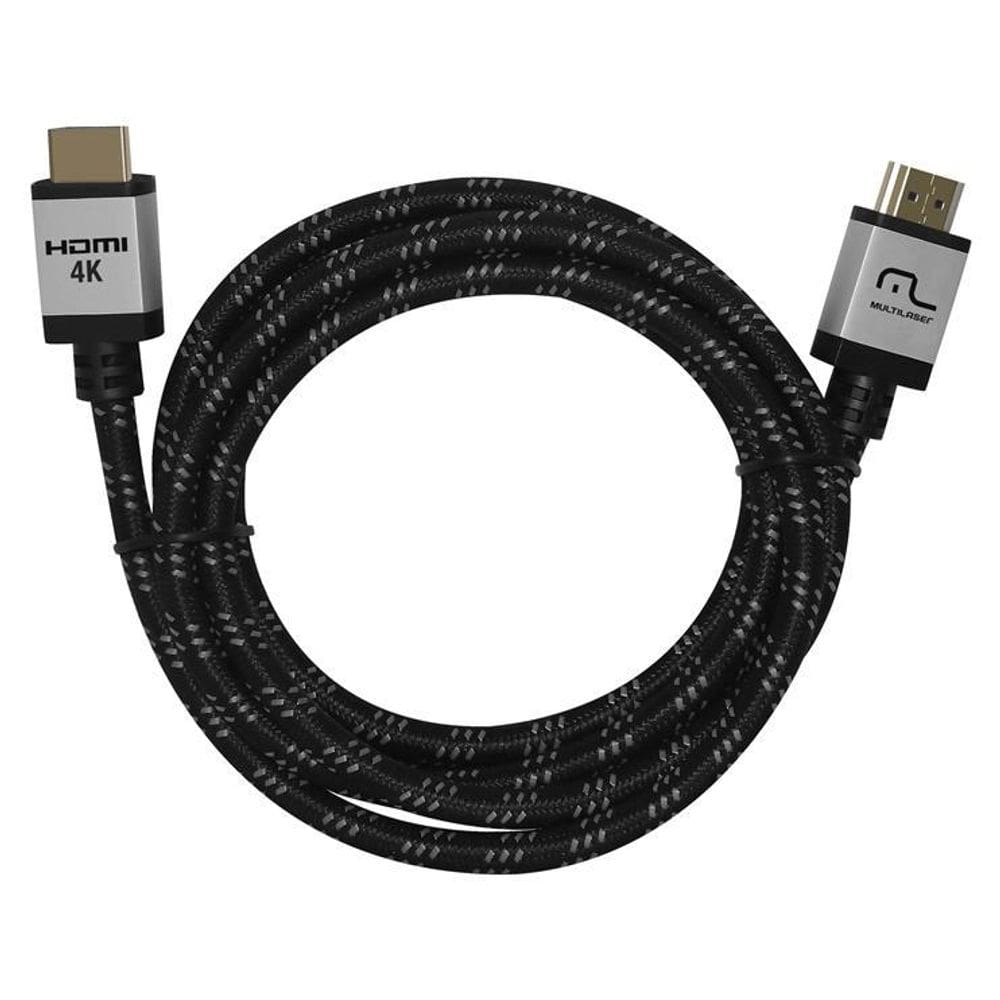Cabo Nylon 3M HDMI 2.0 4K Multilaser  WI296