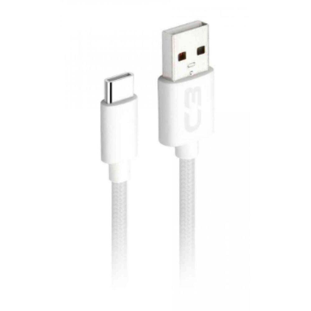 Cabo Tipo C Usb 2.0 Am 2M Branco Cb-C21Whx C3 Plus