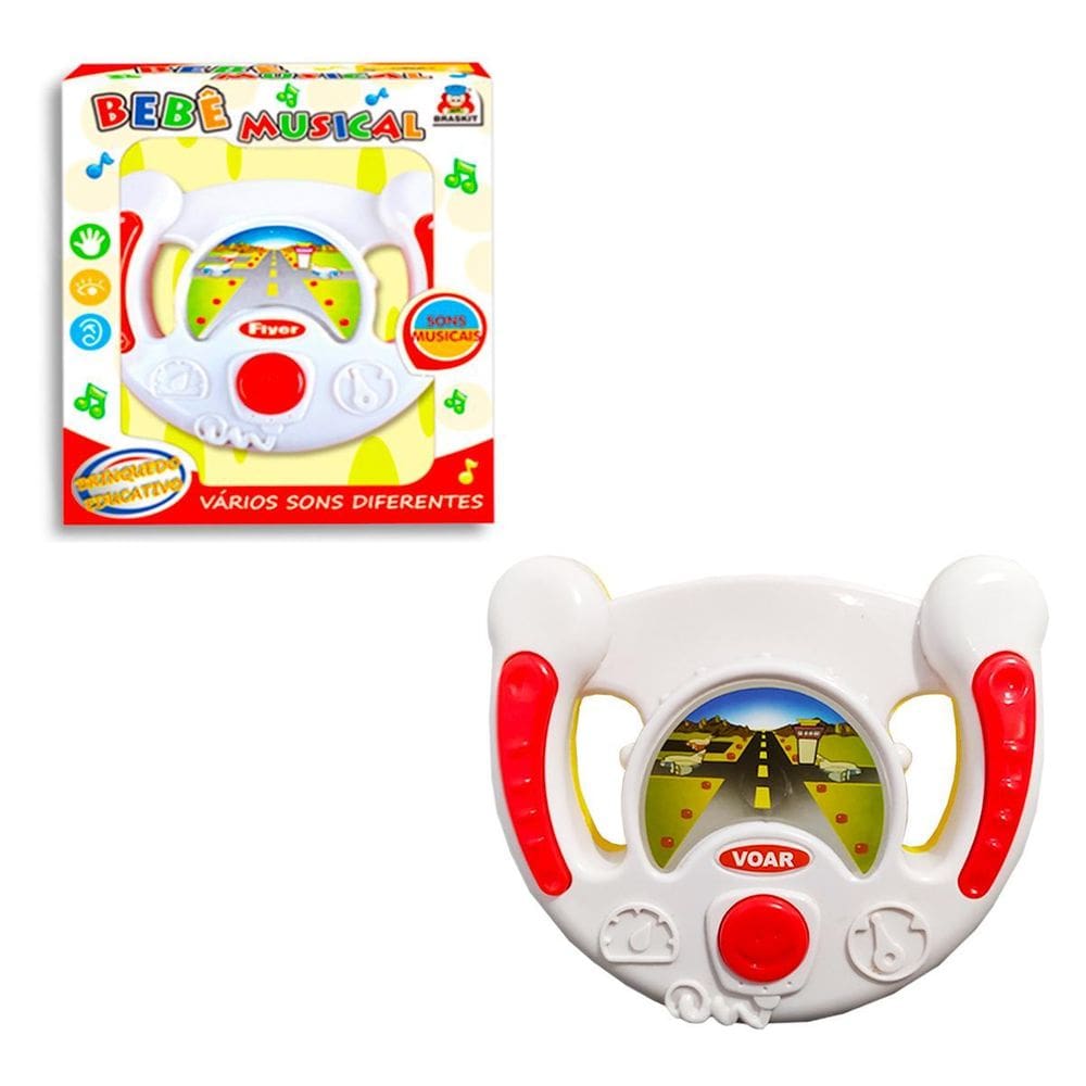 Brinquedo Volante Bebê Musical Sons Educativo - Braskit