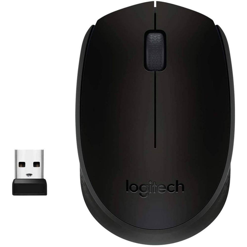 Mouse sem fio Logitech M170 Conexão USB - Preto