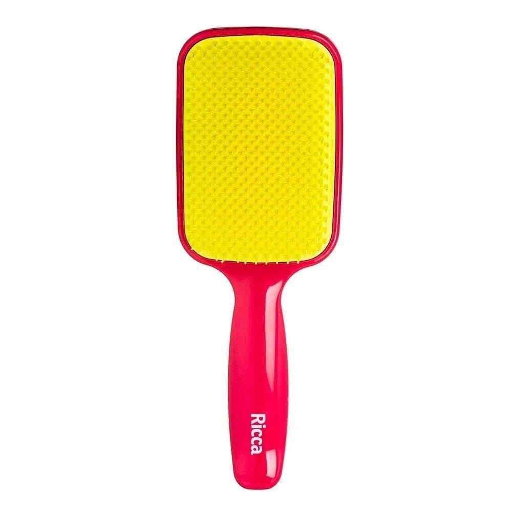 Escova Ricca Raquete Flex Hair Desembaraçante Pink Ricca