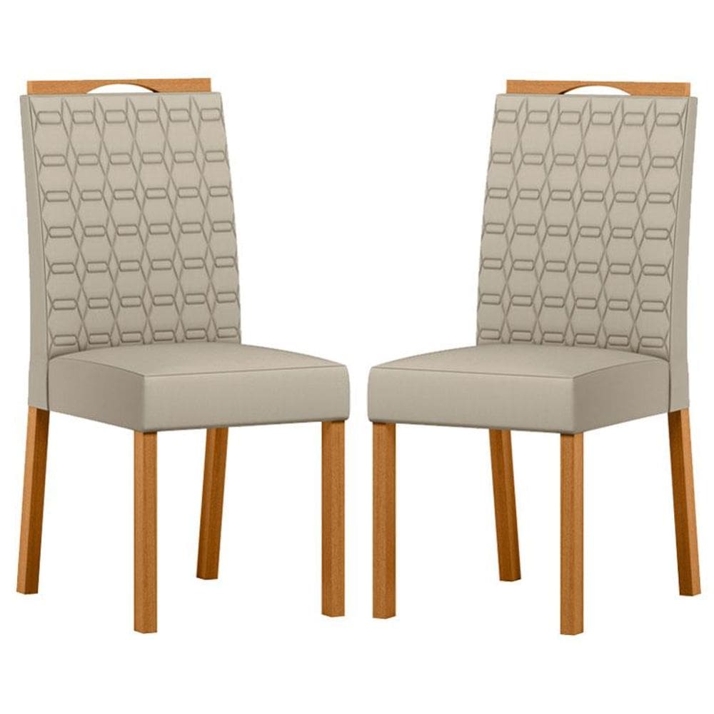 Cadeira para Mesa de Jantar Mariana Kit 2 Peças Ype Veludo Nude - New Ceval