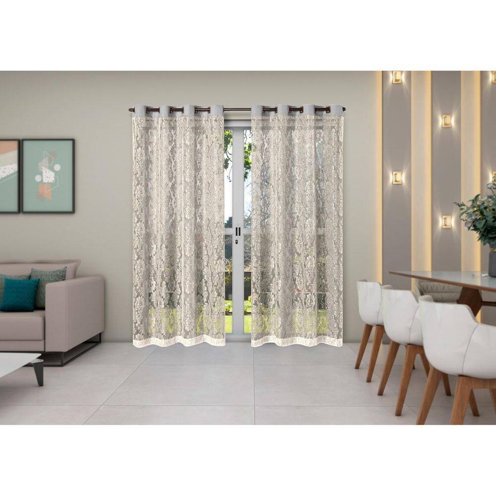 Cortina Renda 4,00X2,50 Apartamento Oxford Sala Quarto Cinza