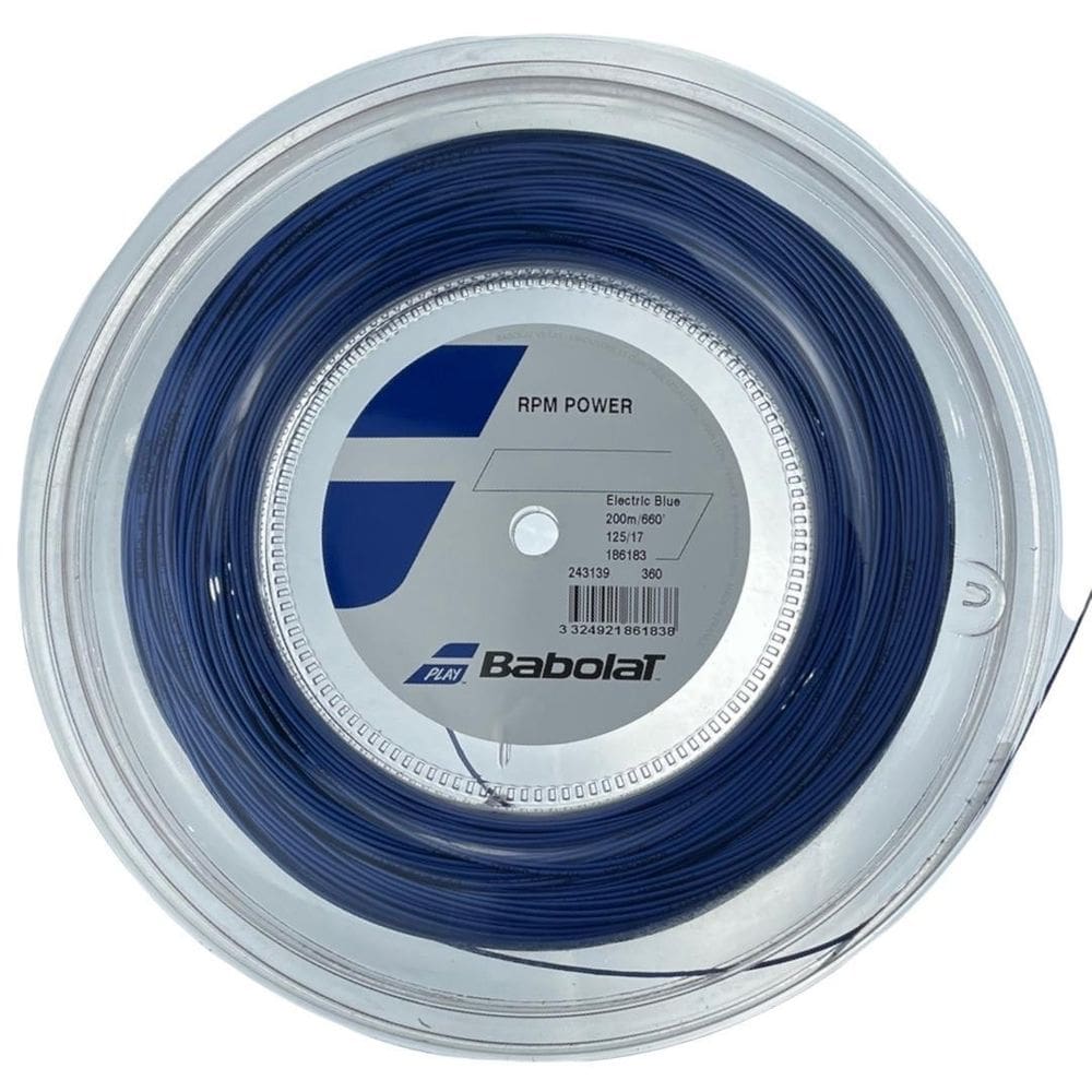 Corda Babolat Rpm Power Azul 1.25/17 Rolo Com 200 Metros