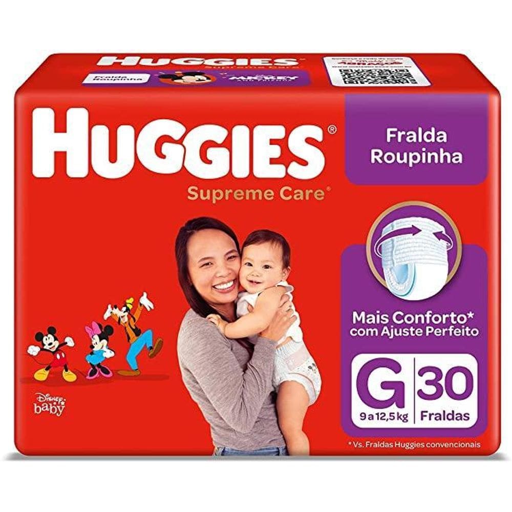 Fralda Huggies Roupinha Supreme Care Mega G 30 Unidades