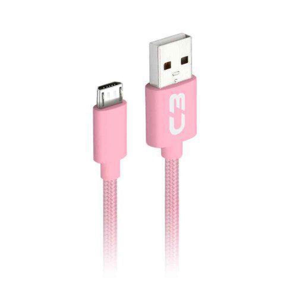 Cabo Micro Usb 2.0 Am X Usb 1M Rosa Cb-M11Pkx C3 Plus