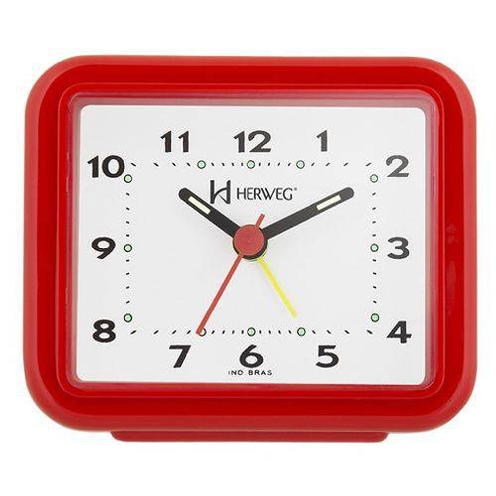 Relógio Despertador Herweg Rosa Papoula 2612-188