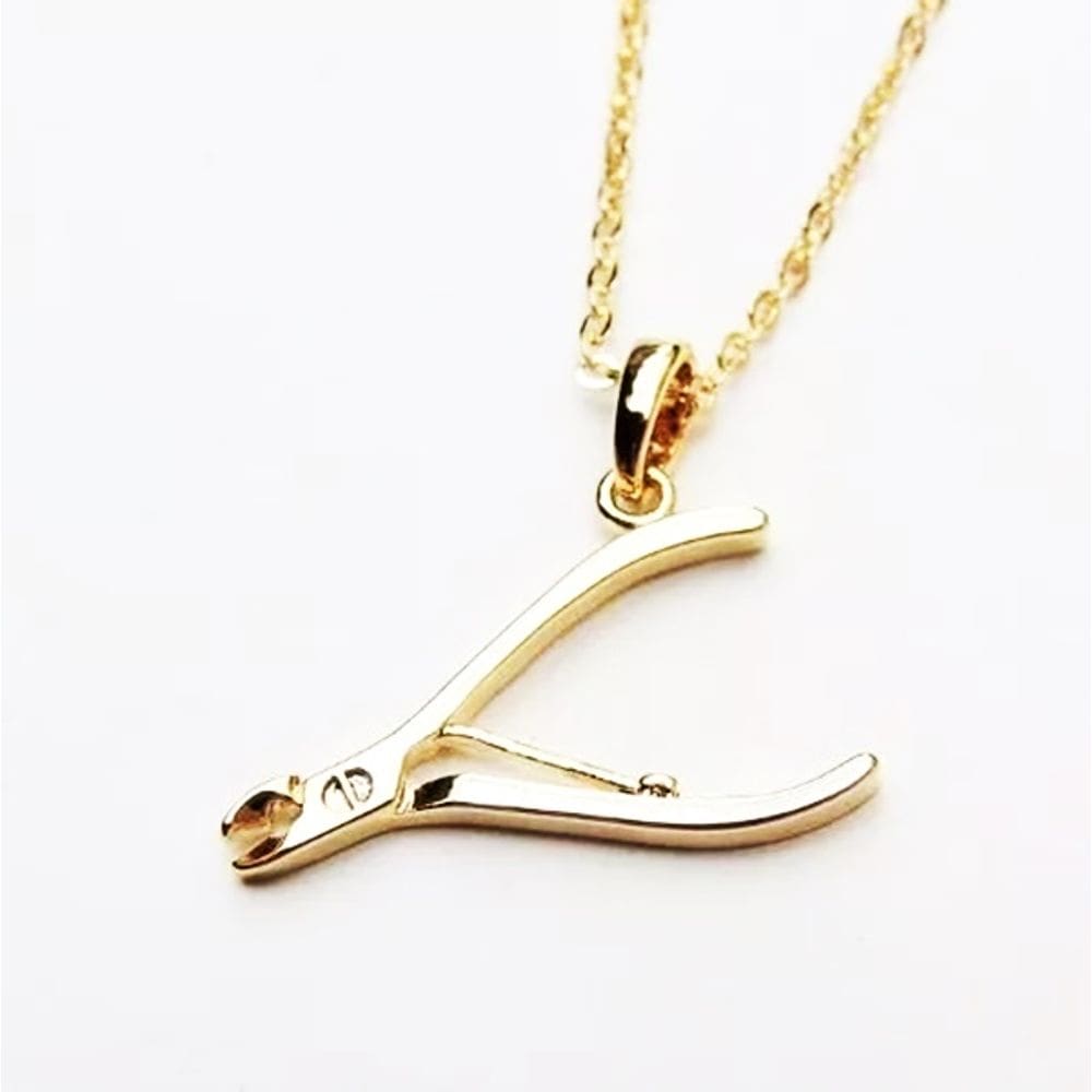 Colar Cordão Manicure Alicate Cutícula Folheado A Ouro 18k