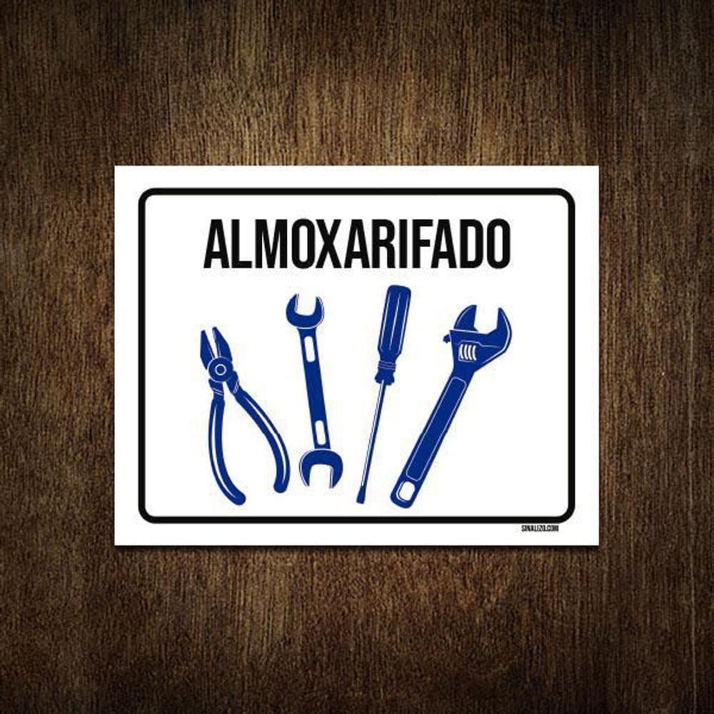 Placa Sinalização Almoxarifado Ferramentas 27X35