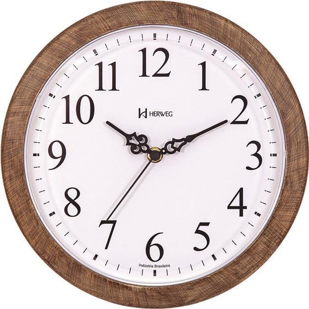 Relógio De Parede Clássico Redondo 25 Cm Herweg 660073-323