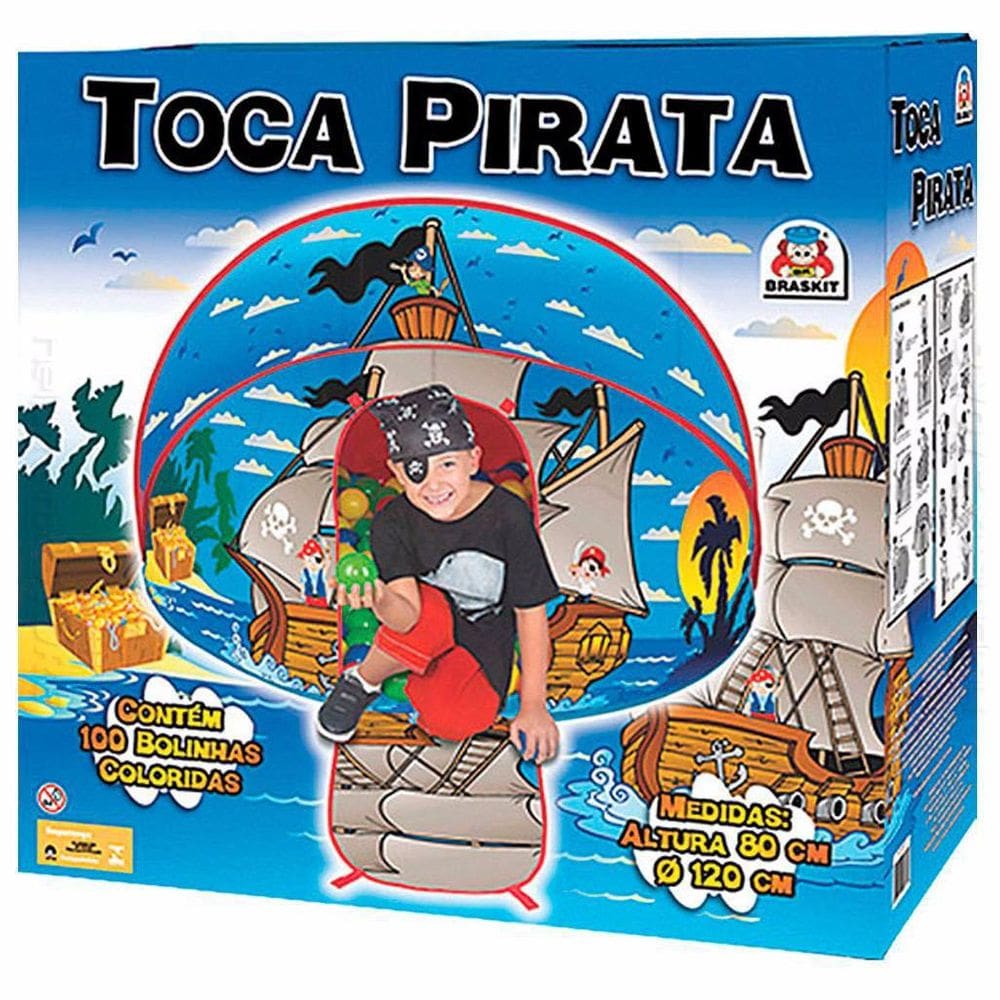 Barraca Infantil Com 100 Bolinhas Toca Do Pirata - Braskit