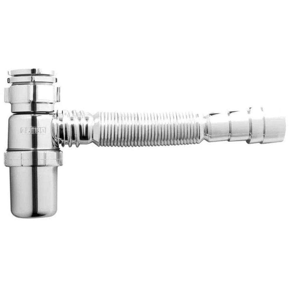 Sifão Sanfonado Universal Copo Cromado - Astra