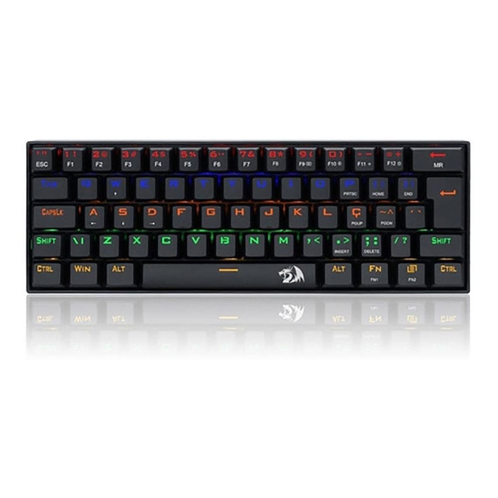 Teclado Mecânico Redragon Lakshmi K606 Rainbow Usb Teclado