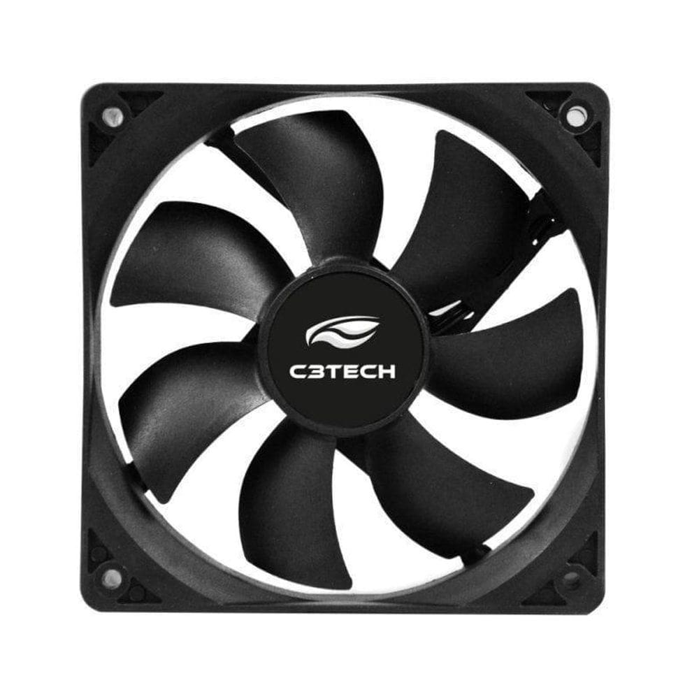 Cooler Para Gabinete C3Tech F7-Mb10Bk 3 Pinos 8X8X2,5Cm