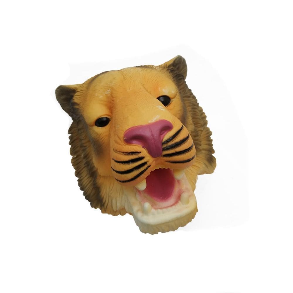 Brinquedo Fantoche Tigre Reino Dos Animais Cabeça De Animal