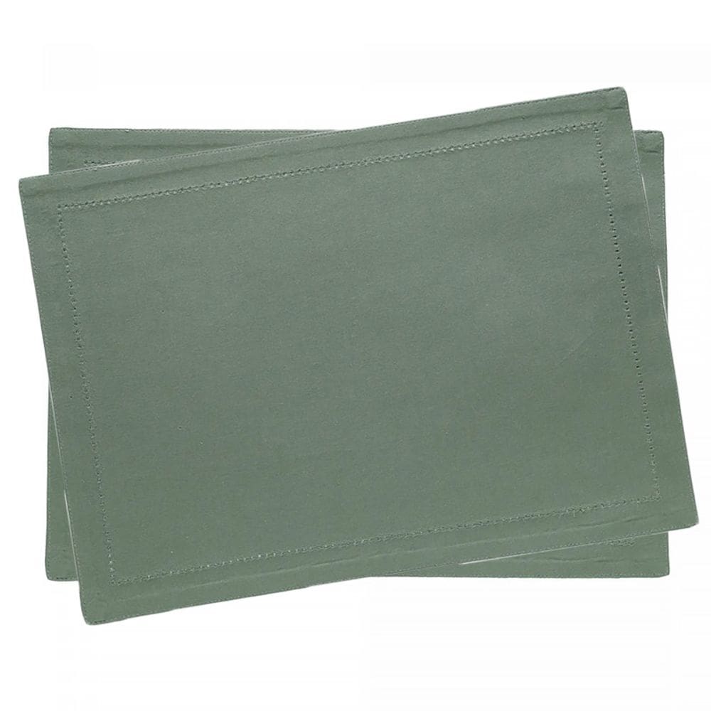 Jogo Americano 2 Pçs Ponto Ajour de Algodão Verde Escuro 45x33cm 27539 - Wolff