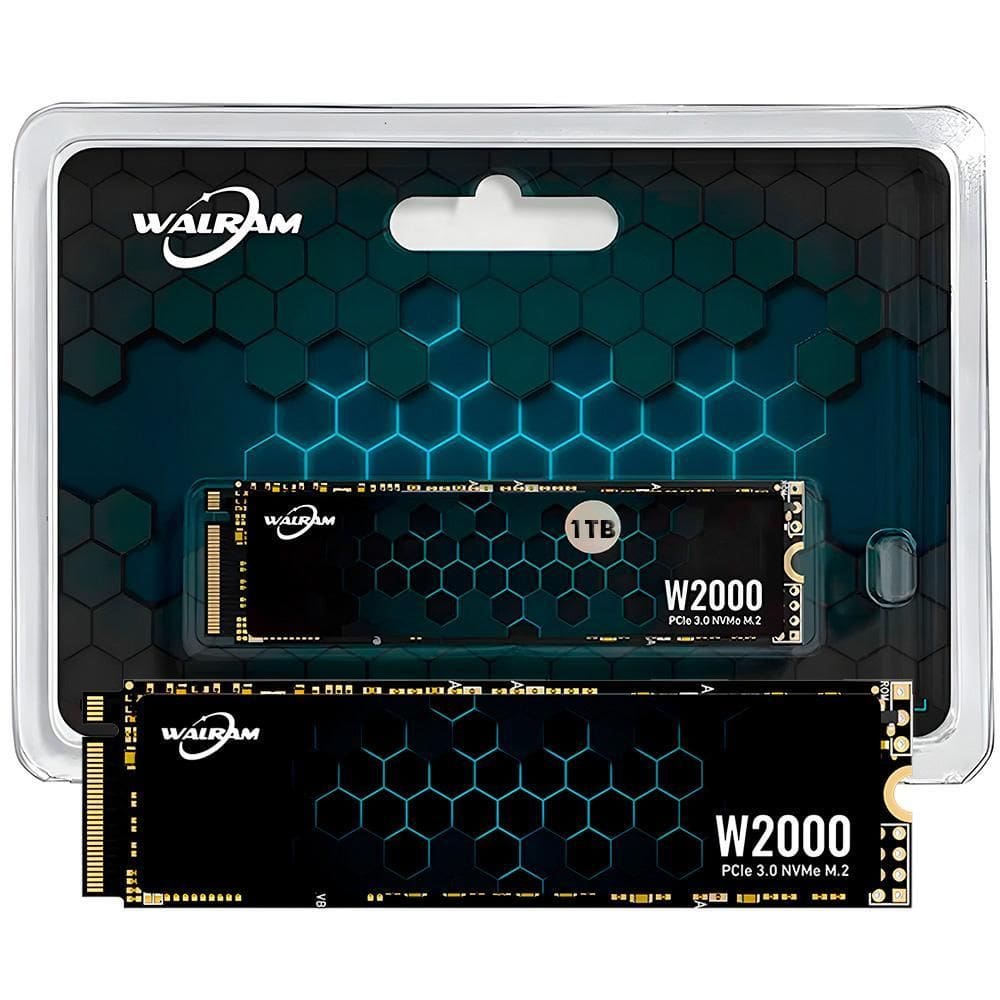 Ssd M.2 Nvme Walram 1Tb, Leitura 3500Mb/S, Escrita 2100Mb/S