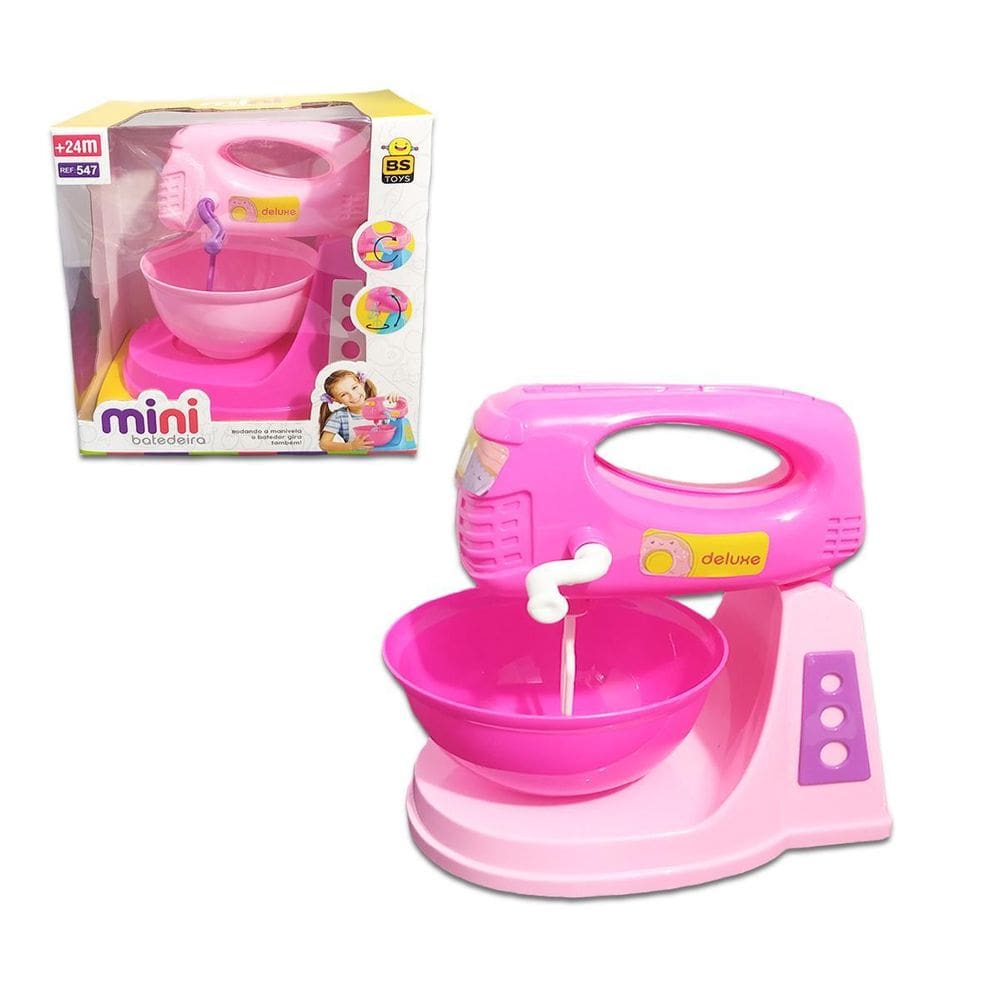 Batedeira Rosa Deluxe De Brinquedo Infantil - Bs Toys